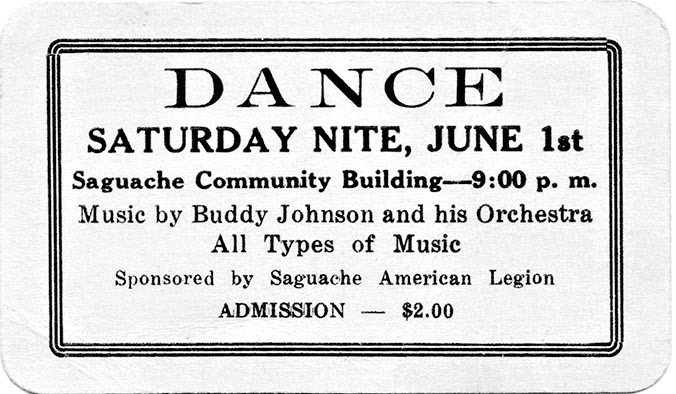 02-10 1957 Saguache dance ticket
