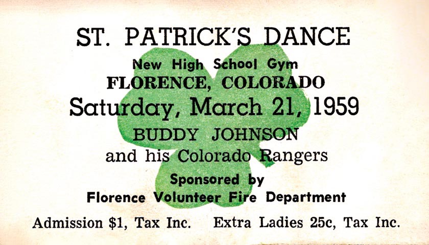 02-13 1959 Florence St. Patrick's ticket
