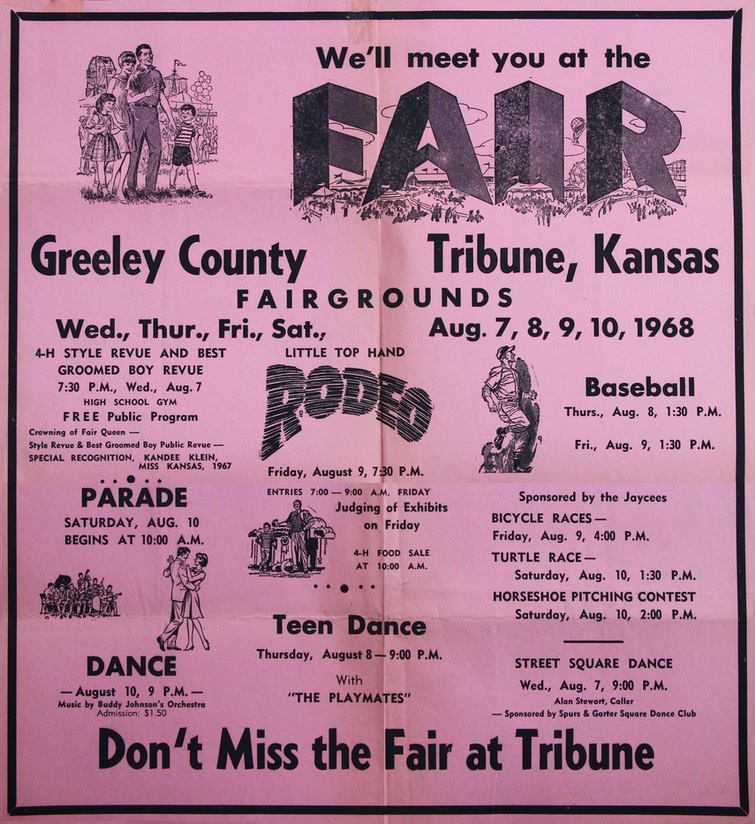 02-20 Flyer 1968 Tribune Kansas Fair